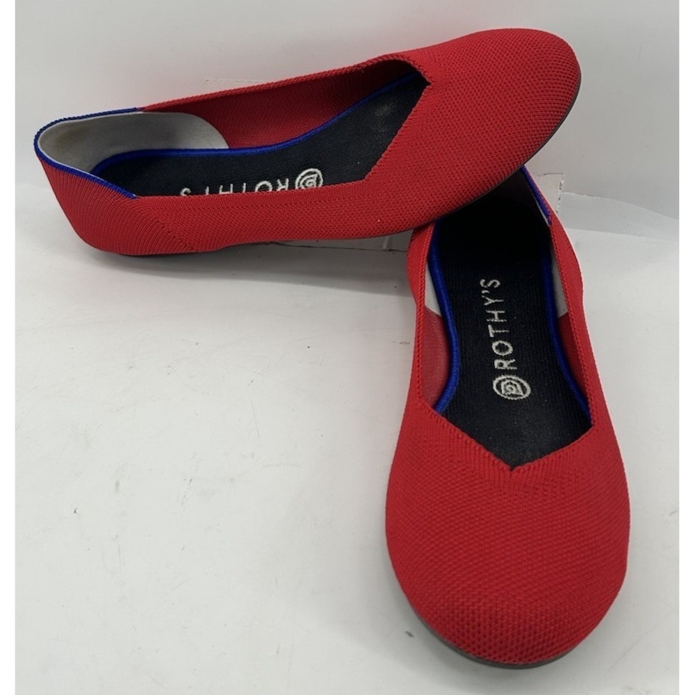 Rothy's The Point Slip On Pointed Ballet Flats Red Women's Size 9.5